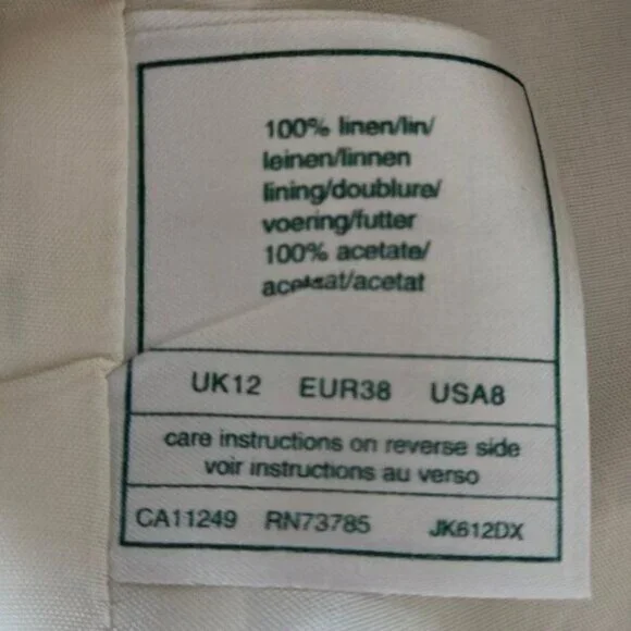 Vintage Laura Ashley Size 8 Womens Linen Blend Buttoned Vest Top Ivory - Picture 5 of 6